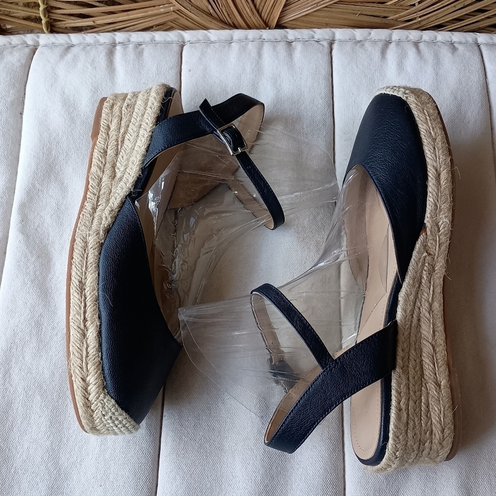 Trenery Black Espadrille Wedge Sandals_ - Picture 5 of 6